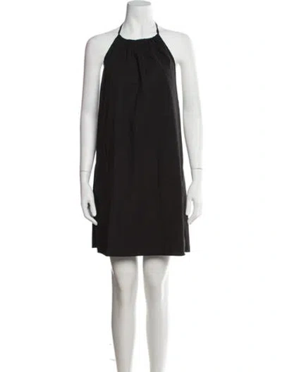 Pre-owned James Perse Halterneck Mini Dress W/ Tags In Black