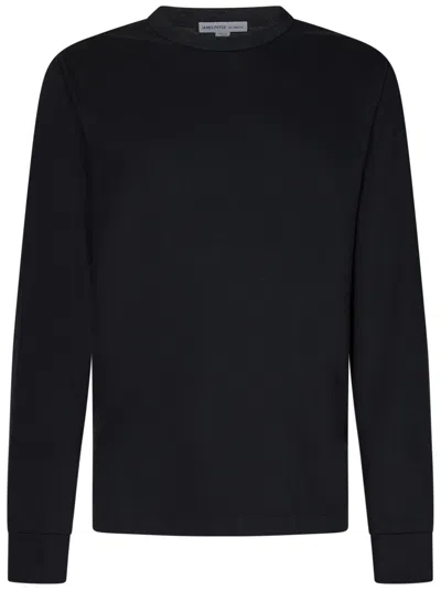 James Perse Heavy Luxe Long-sleeved T-shirt In Black