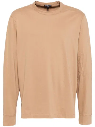 James Perse Heavy Luxe Long-sleeved T-shirt In Brown