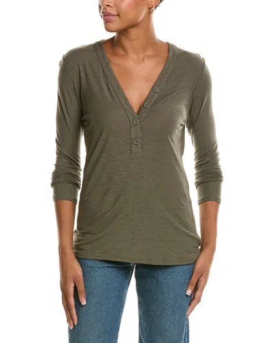 James Perse Henley Top In Green
