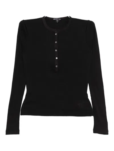 James Perse Henley Top In Black
