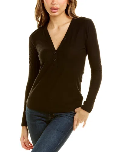 James Perse Henley Top In Black