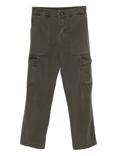James Perse Herringbone Trousers In Green