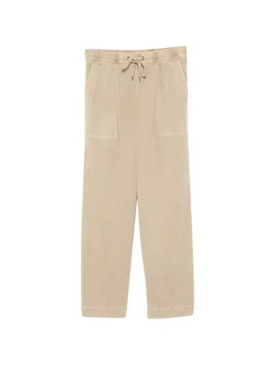 James Perse Herringbone Trousers In Neutral