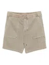James Perse Herringbone Twill Shorts In Neutral