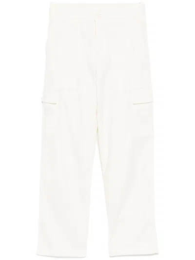 James Perse Herringbone Utility Trousers In White