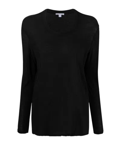 James Perse High Gauge Cotton T-shirt In Black