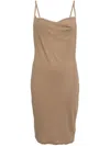 James Perse High Gauge Drop Front Dress In Brown