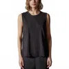 James Perse High Gauge Fresca Jersey Tank Top In Black In Black