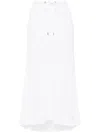 James Perse High-low Linen Skirt In White