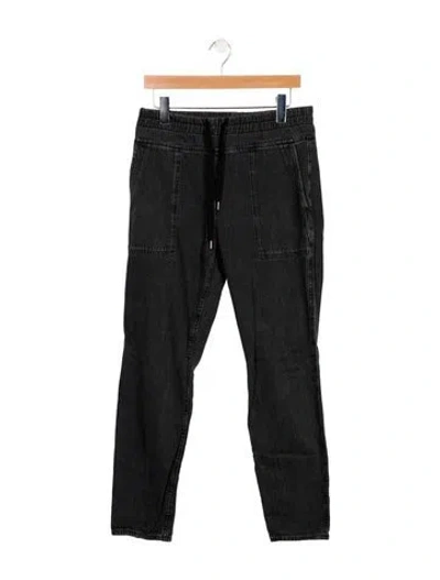 Pre-owned James Perse High-rise Skinny Leg Jeans In Black