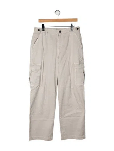 Pre-owned James Perse High-rise Wide Leg Jeans In Neutral