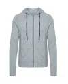 James Perse Zip-up Cotton Hoodie In Gray