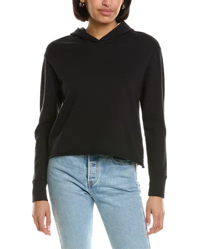 James Perse Hooded Sweat Top In Black