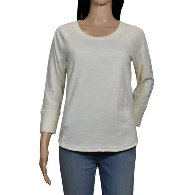 James Perse Ivory California Long Sleeve T-shirt In Multi