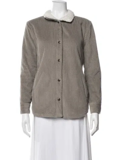 Pre-owned James Perse Jacket In Burgundy