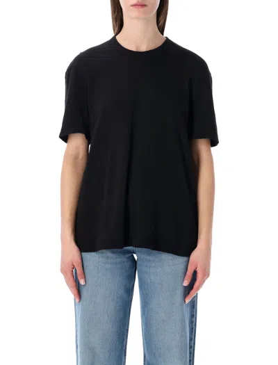 James Perse Oversized Crepe Jersey Short Sleeve Tee In Blue