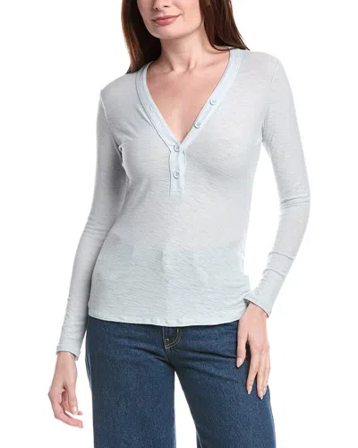 James Perse Jersey Henley Top In White