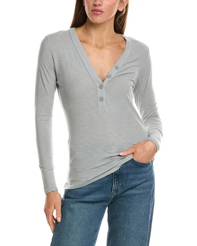 James Perse Jersey Henley Top In Multi