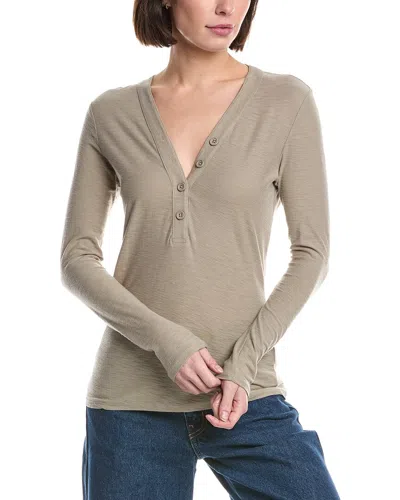 James Perse Jersey Henley Top In Multi