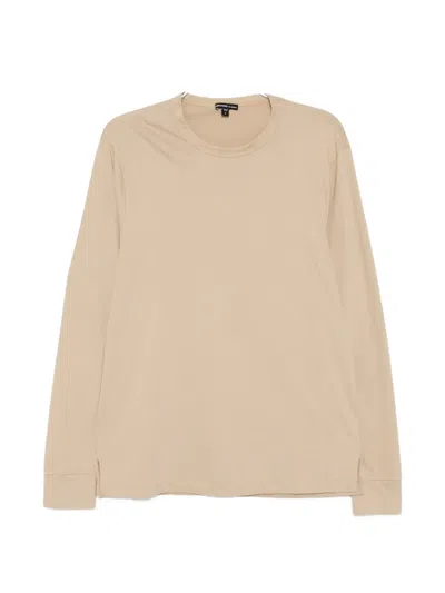 James Perse Jersey Long-sleeve T-shirt In Brown