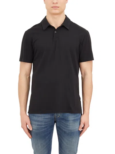 James Perse Jersey Polo In Black