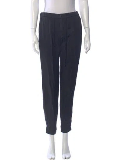 Pre-owned James Perse Leather Skinny Leg Pants In Blue
