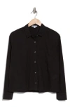 James Perse Light Cotton Button-up Shirt In Black