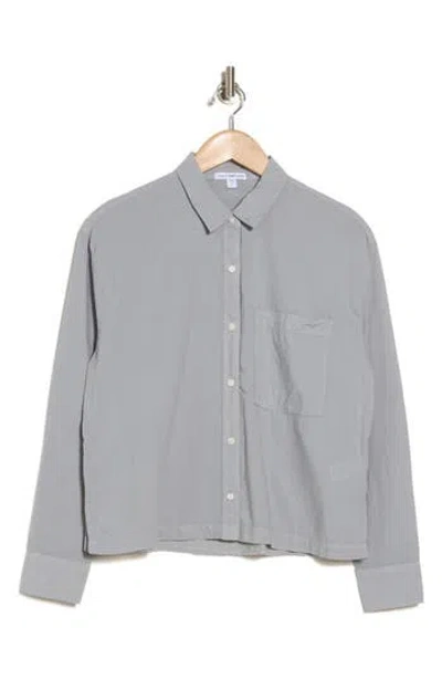 James Perse Light Cotton Button-up Shirt In Breeze