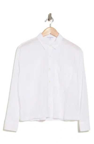 James Perse Light Cotton Button-up Shirt In White