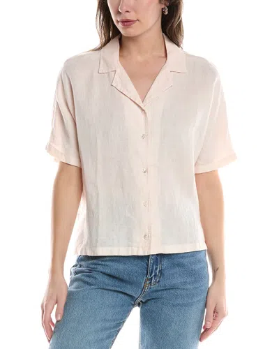 James Perse Lightweight Boxy Linen Shirt In Beige