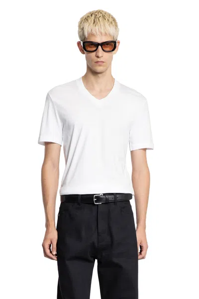 James Perse Lightweight Jersey V-neck T-shirt In White