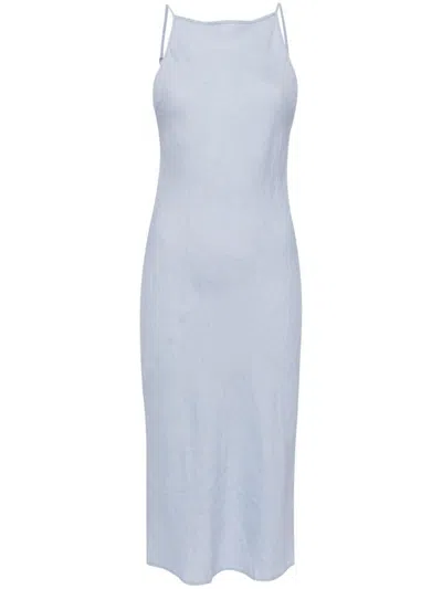 James Perse Lightweight Linen Cami Dress In Blue