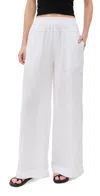 James Perse Lightweight Linen Culotte Pants White In White