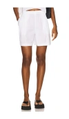 James Perse Lightweight Linen Elastic Short In White