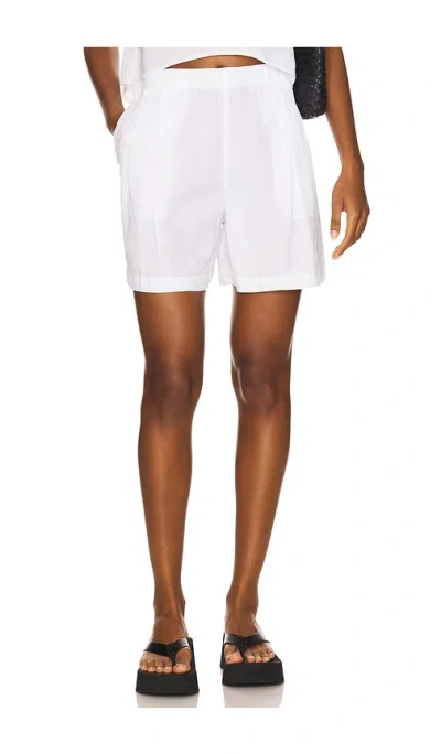 James Perse Lightweight Linen Elastic Short In White