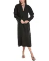 James Perse Lightweight Linen Maxi Dress In Black