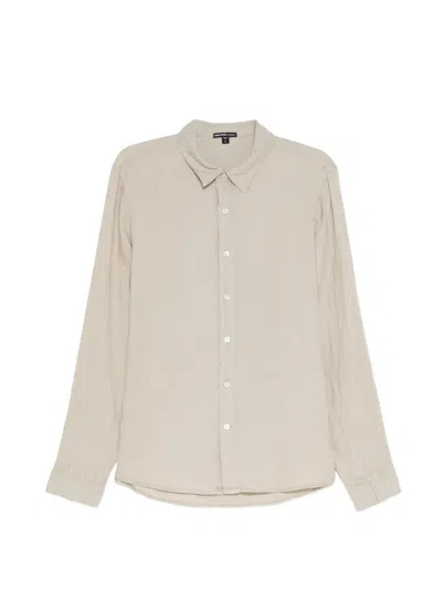 James Perse Lightweight Linen Shirt In Neutral