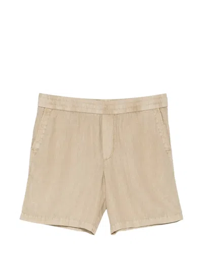 James Perse Lightweight Linen Shorts In Neutral