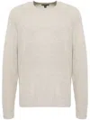 James Perse Lightweight Textured Cashmere Crew In Neutrals