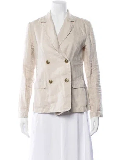 Pre-owned James Perse Linen Blazer In Neutral