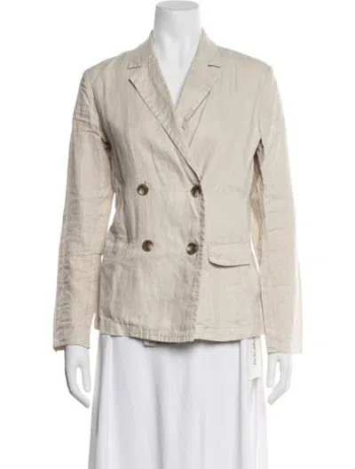 Pre-owned James Perse Linen Blazer In Neutrals
