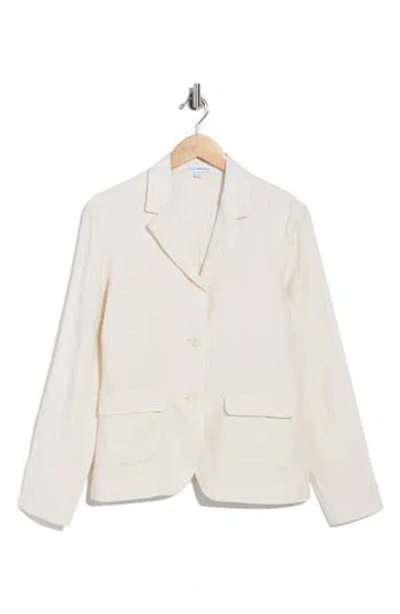 James Perse Linen Blazer In White