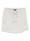 James Perse Linen Blend Utility Skirt In White