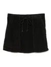 James Perse Linen Blend Utility Skirt In Black