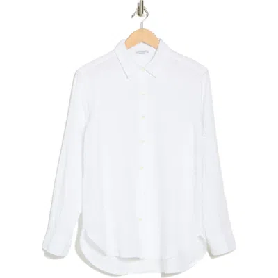 James Perse Linen Button-up Shirt In White