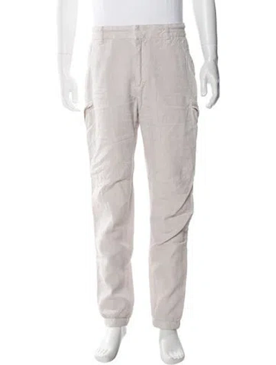 Pre-owned James Perse Linen Cargo Pants In Gray
