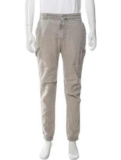 Pre-owned James Perse Linen Cargo Pants In Gray