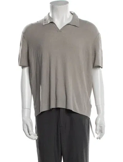 Pre-owned James Perse Linen Collar Polo Shirt In Multicolor