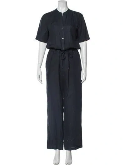 Pre-owned James Perse Linen Crew Neck Jumpsuit In Gray